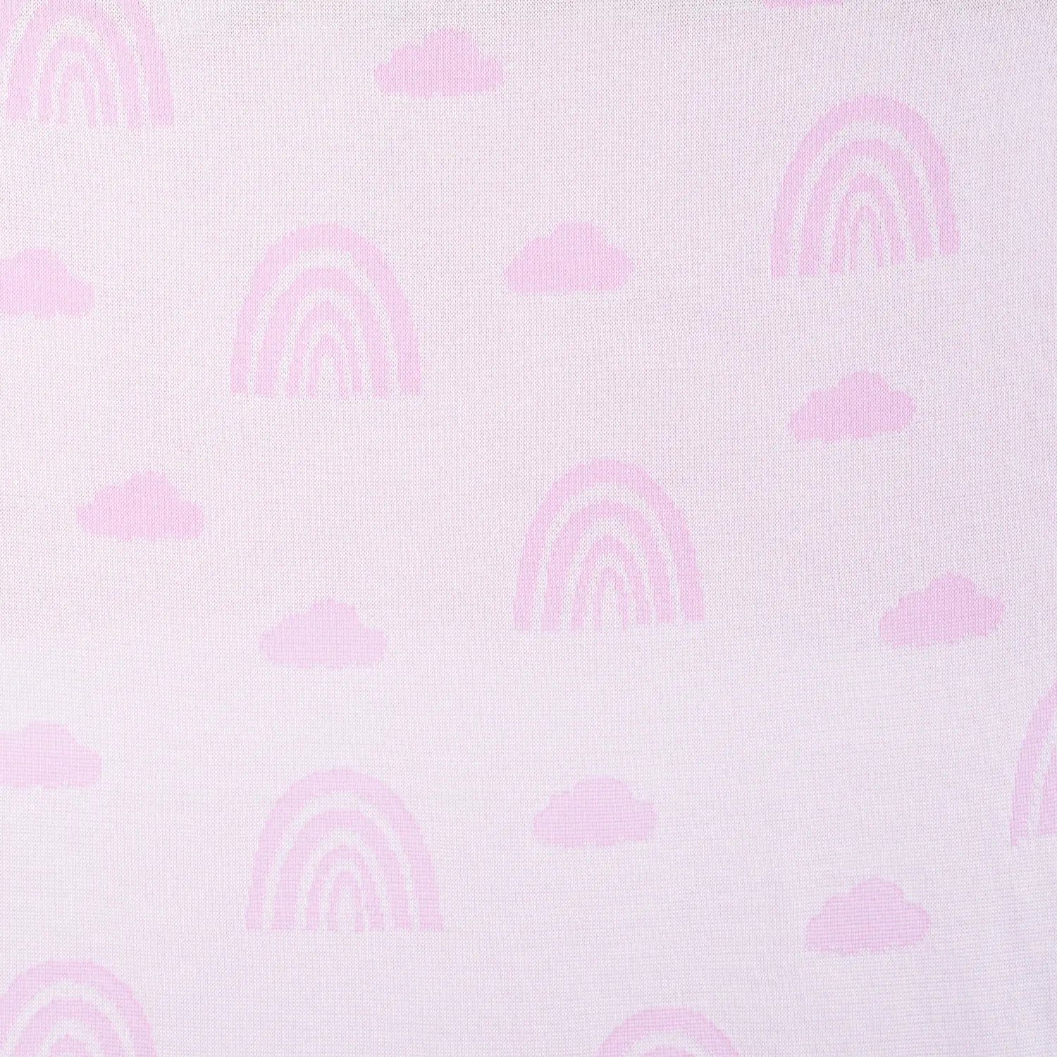 Rainbow Lilac Jacquard Knit Baby Blanket - Aaria Tees Aaria Tees