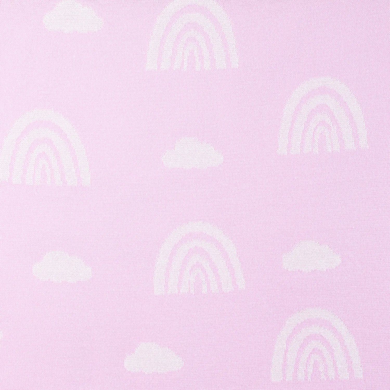 Rainbow Lilac Jacquard Knit Baby Blanket - Aaria Tees Aaria Tees