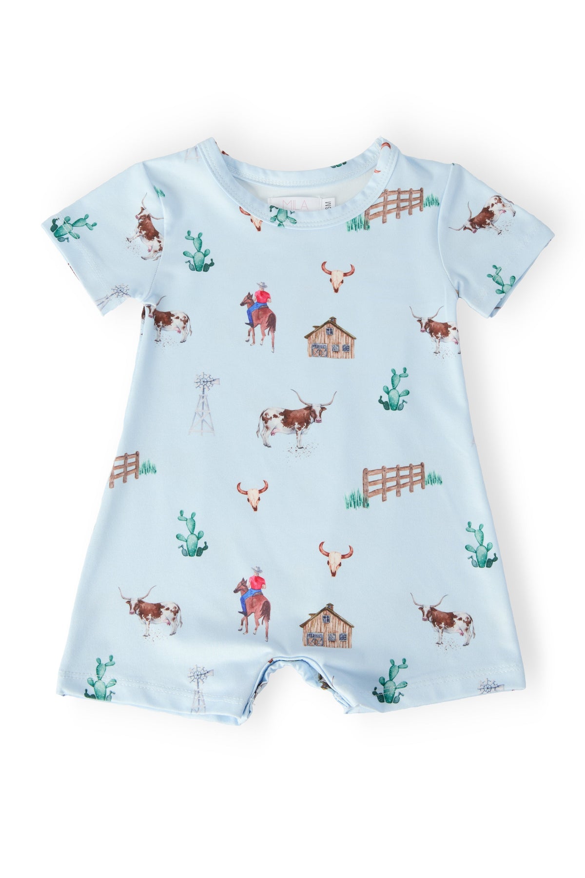 Ranch Hand S/S Shorty One-Piece - Aaria Tees