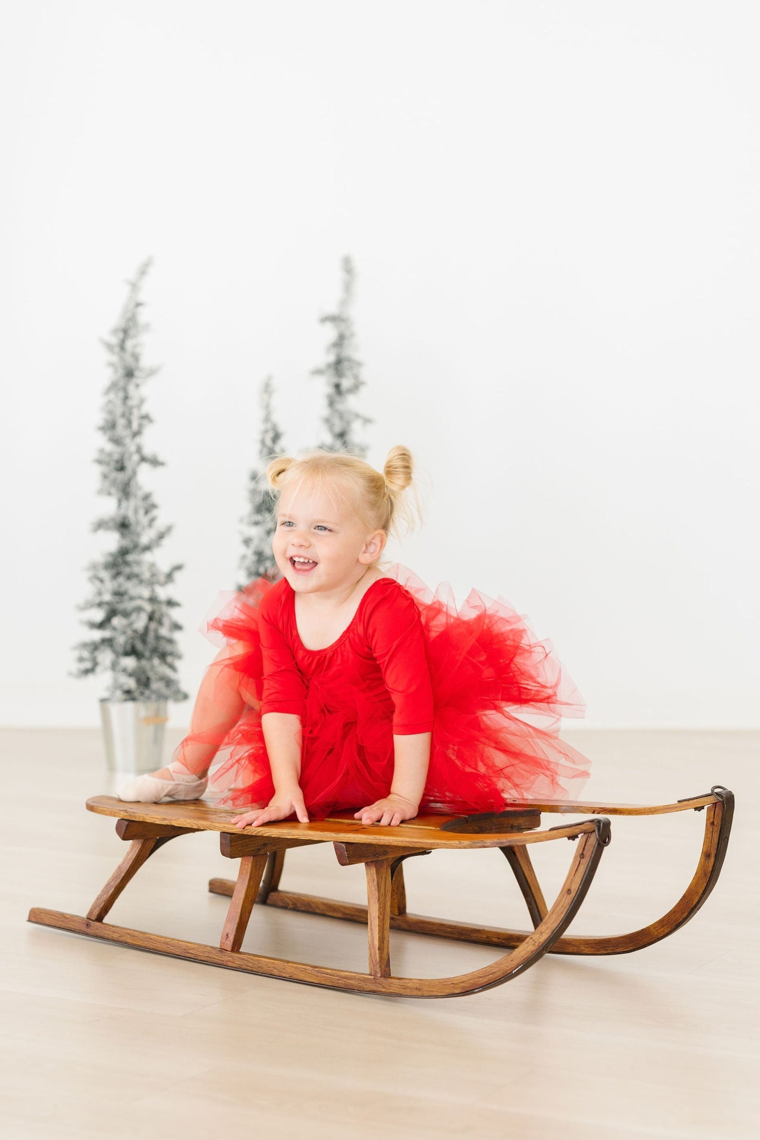 Red 3/4 Tutu Leotard - Aaria Tees Aaria Tees