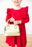 Red L/S Ruffle Twirl Dress - Aaria Tees Aaria Tees