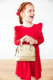Red L/S Ruffle Twirl Dress - Aaria Tees Aaria Tees