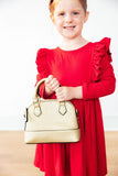 Red L/S Ruffle Twirl Dress - Aaria Tees Aaria Tees