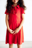 Red S/S Polo Dress - Aaria Tees Aaria Tees