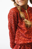 Red Sequin Jacket - Aaria Tees Aaria Tees