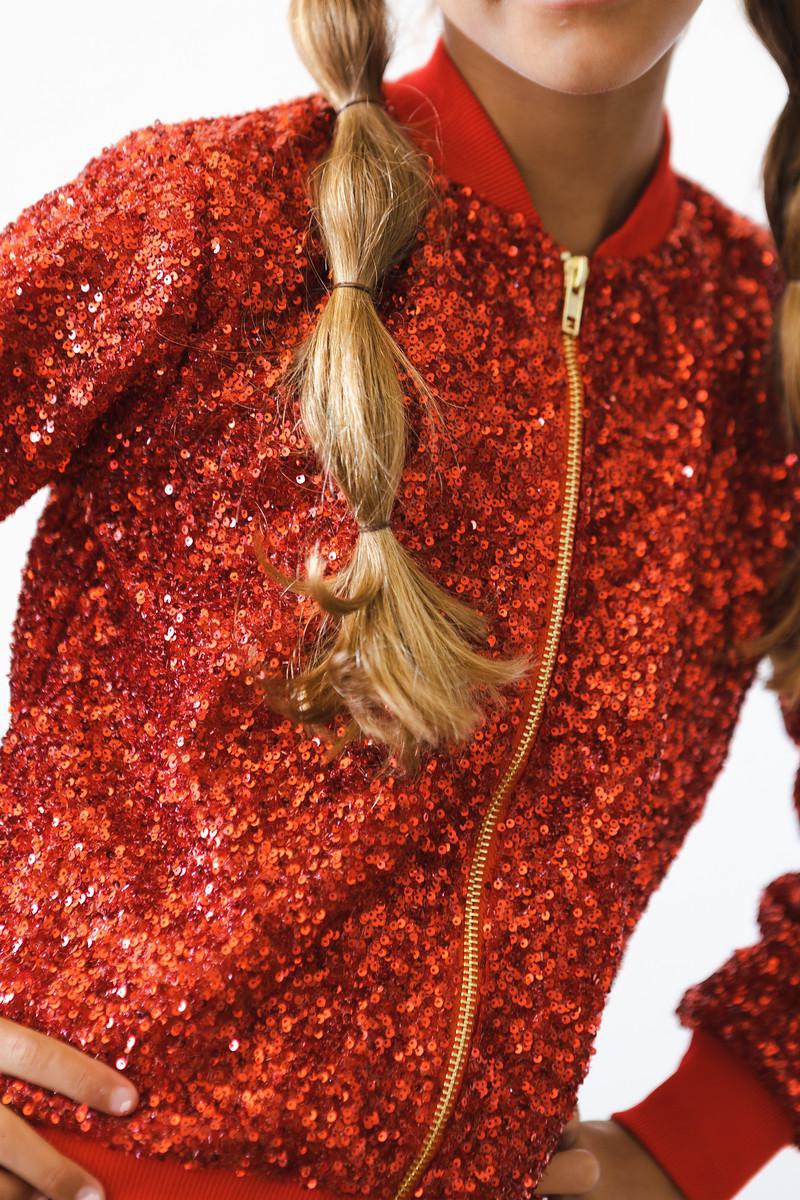 Red Sequin Jacket - Aaria Tees Aaria Tees