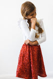 Red Sequin Twirl Skort - Aaria Tees Aaria Tees