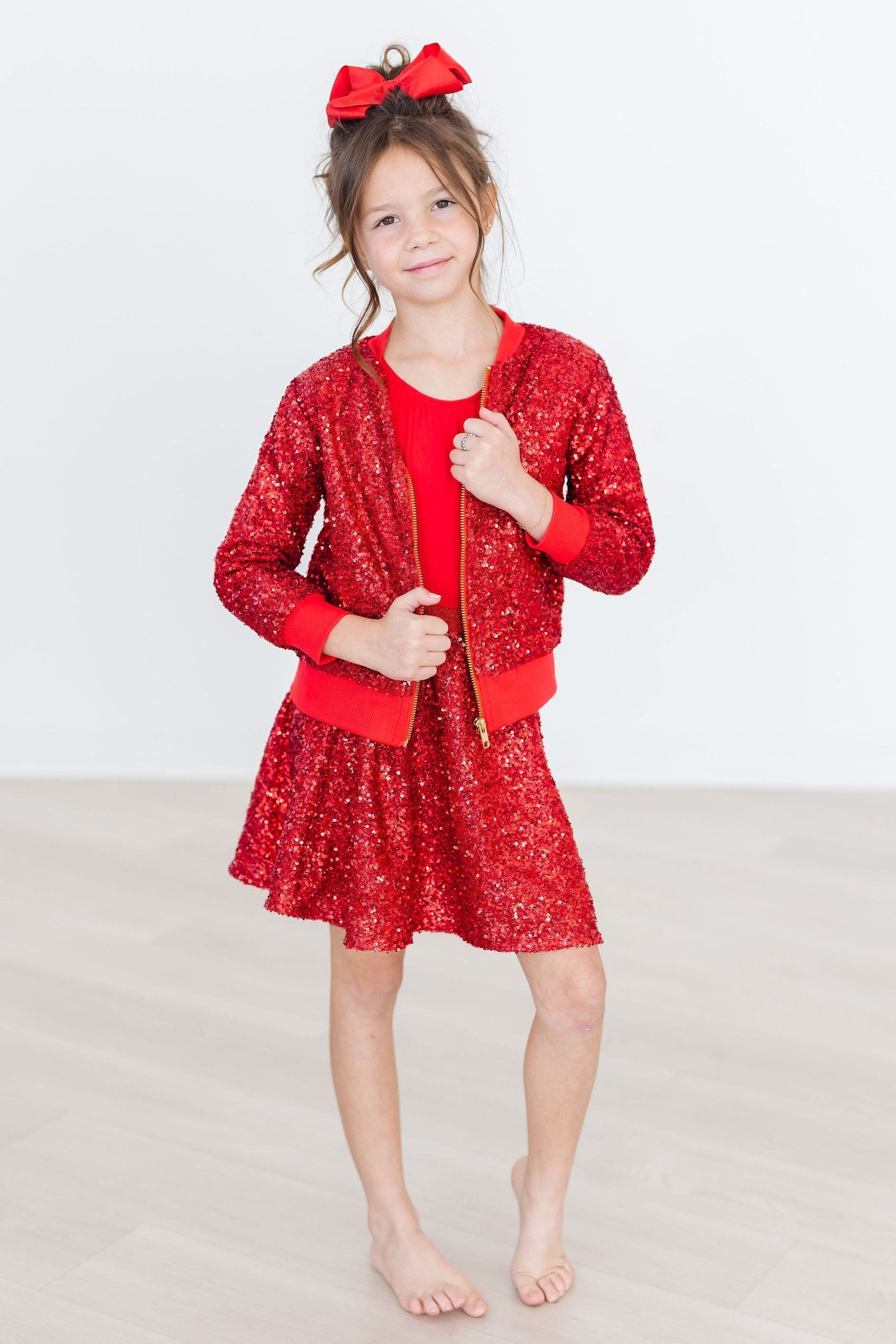 Red Sequin Twirl Skort - Aaria Tees Aaria Tees