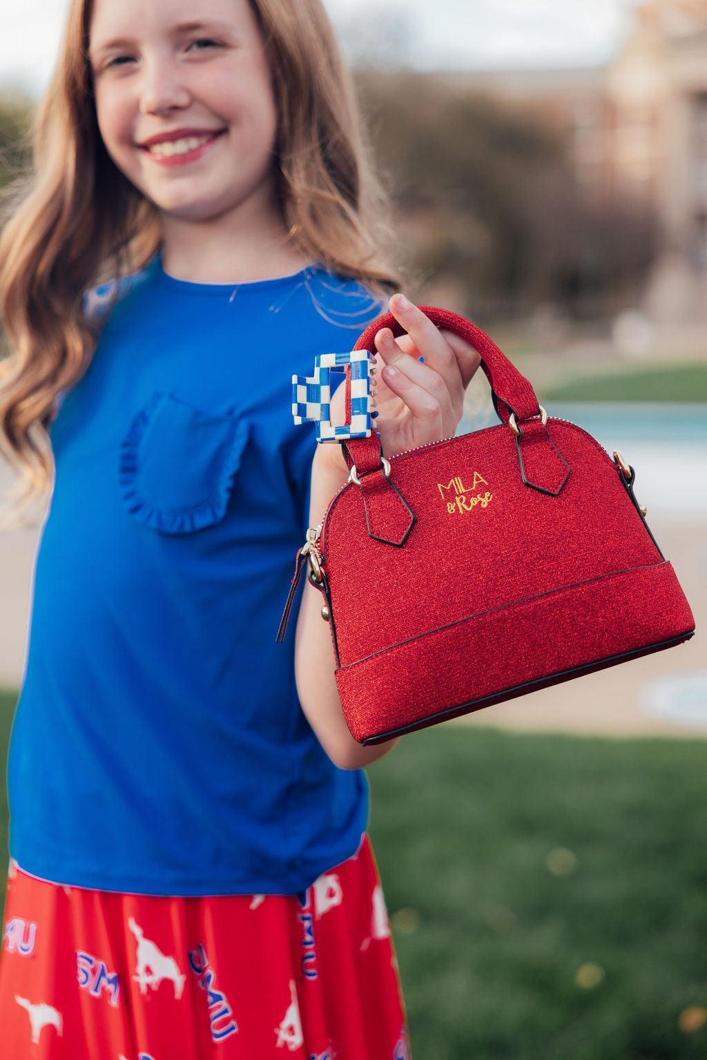 Red Shimmer Girl's Crossbody Purse - Aaria Tees Aaria Tees