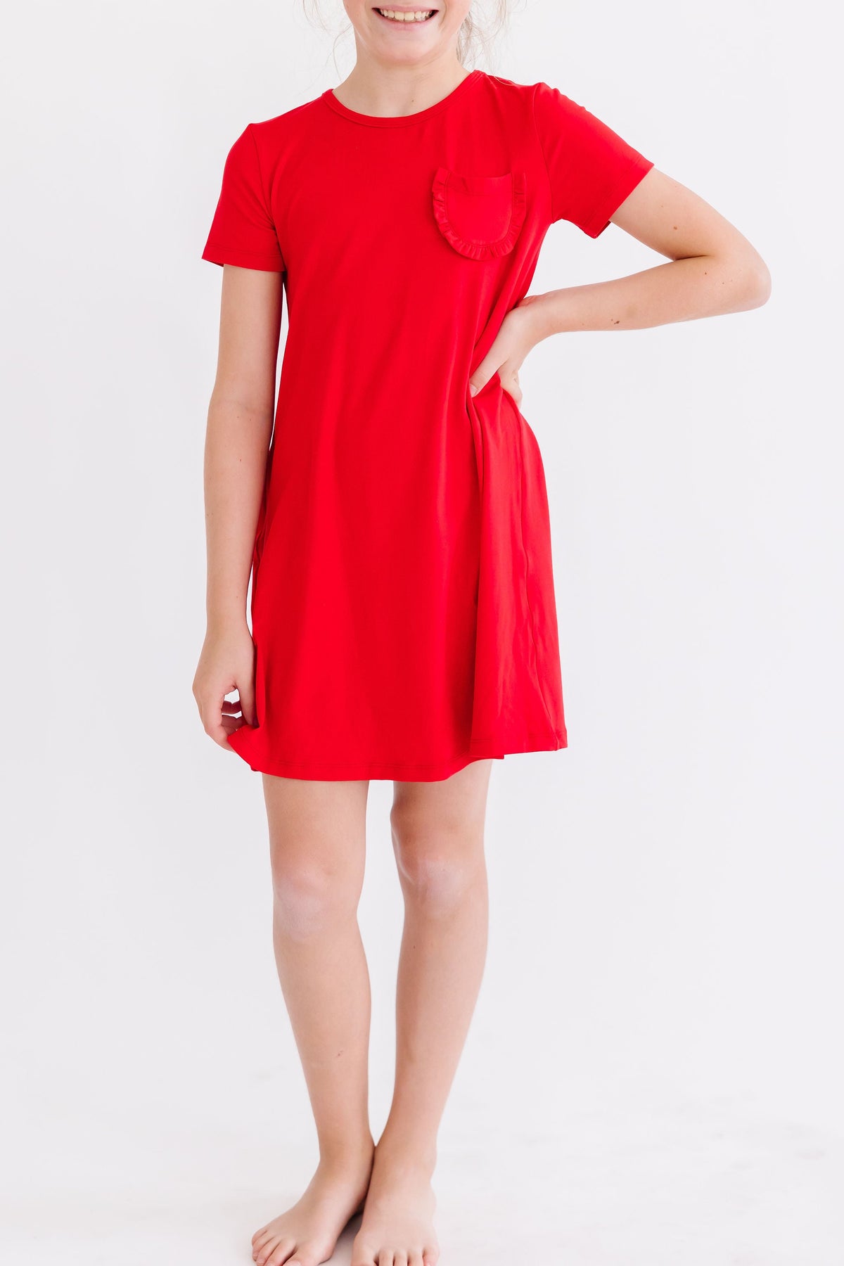 Red T-Shirt Dress - Aaria Tees