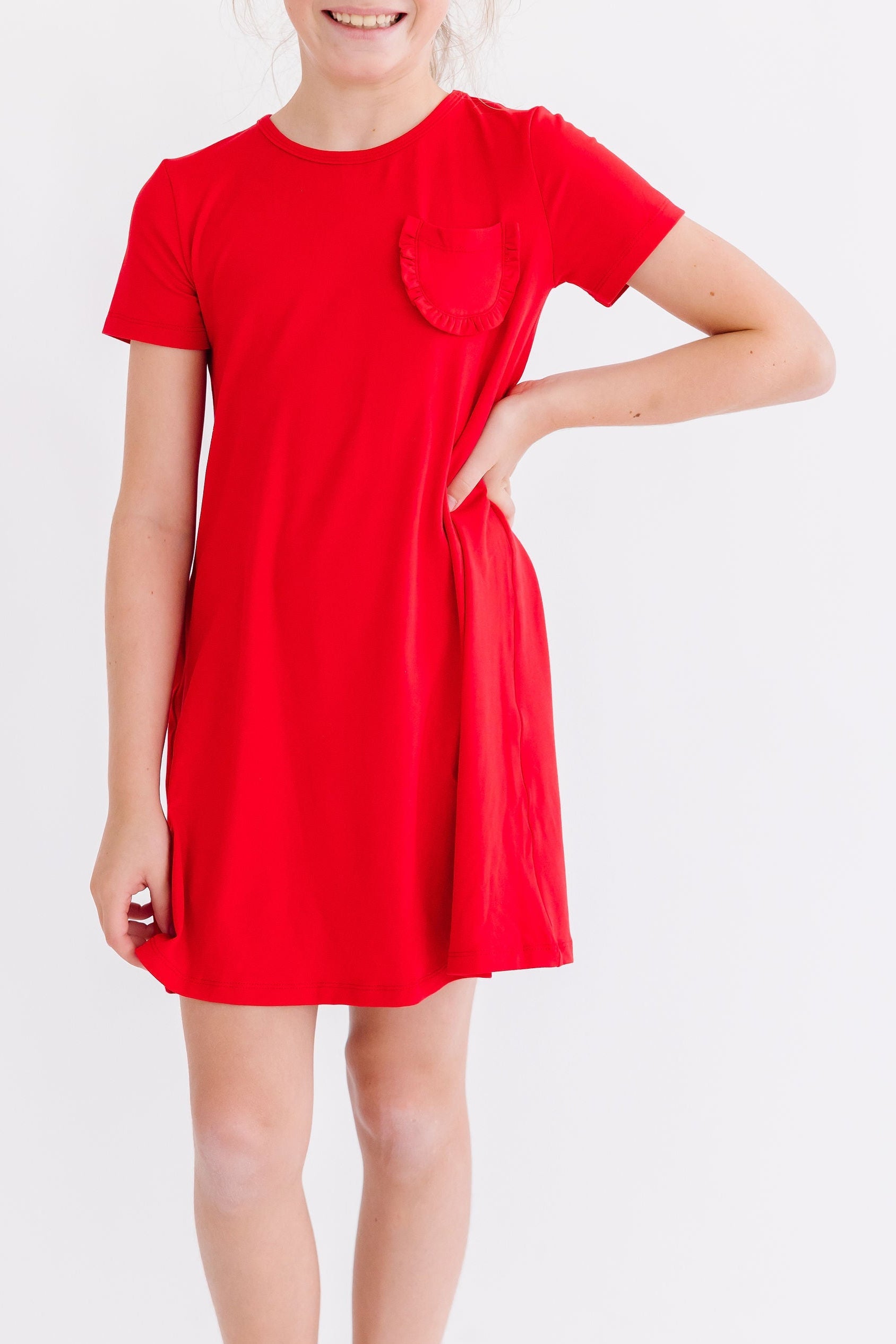 Red T-Shirt Dress - Aaria Tees Aaria Tees