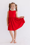 Red Tank Pocket Twirl Dress - Aaria Tees Aaria Tees