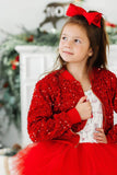 Red Velvet Sequin Jacket - Aaria Tees Aaria Tees
