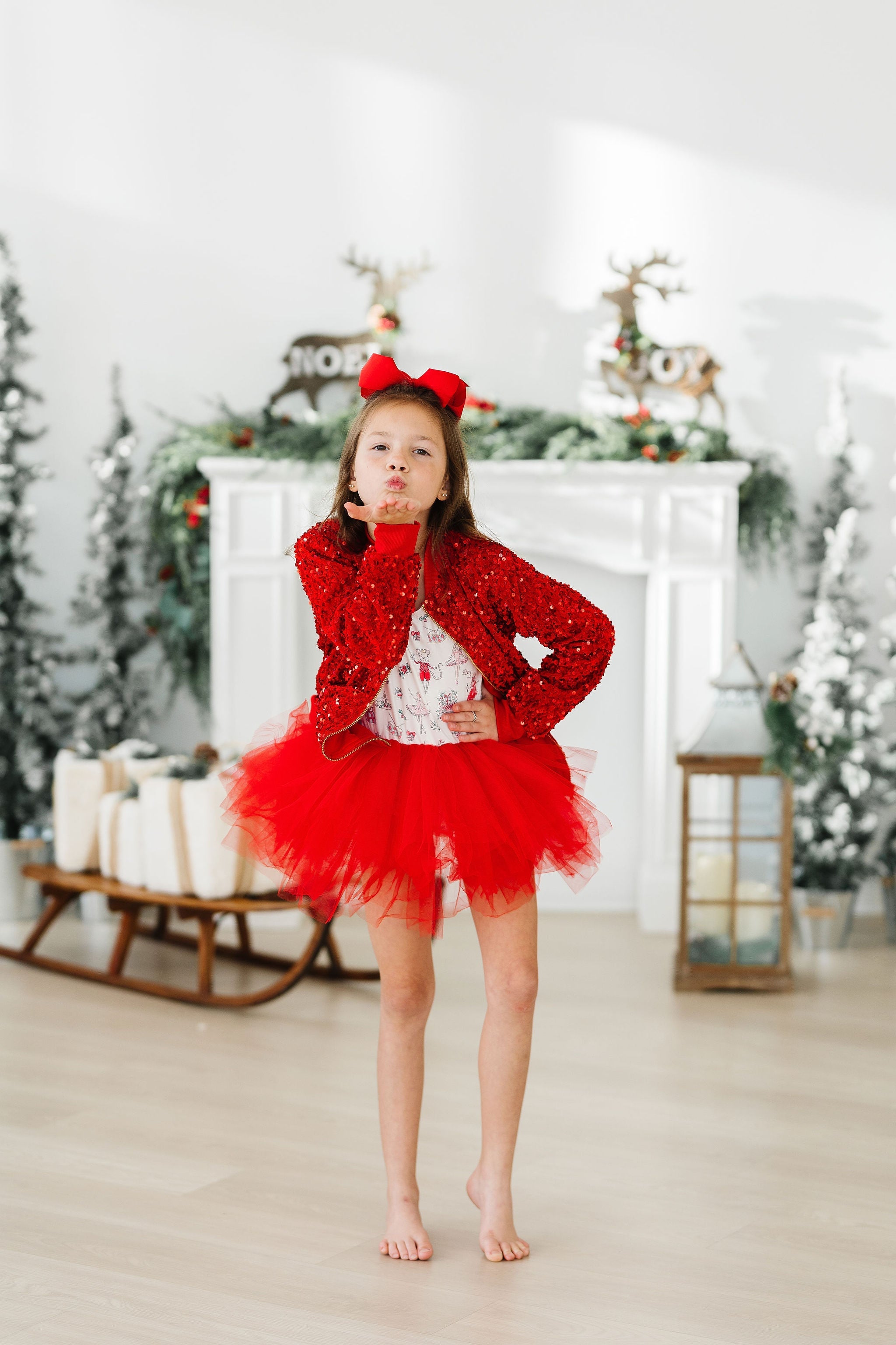 Red Velvet Sequin Jacket - Aaria Tees Aaria Tees