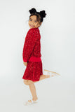 Red Velvet Sequin Twirl Skort - Aaria Tees Aaria Tees