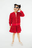 Red Velvet Sequin Twirl Skort - Aaria Tees Aaria Tees