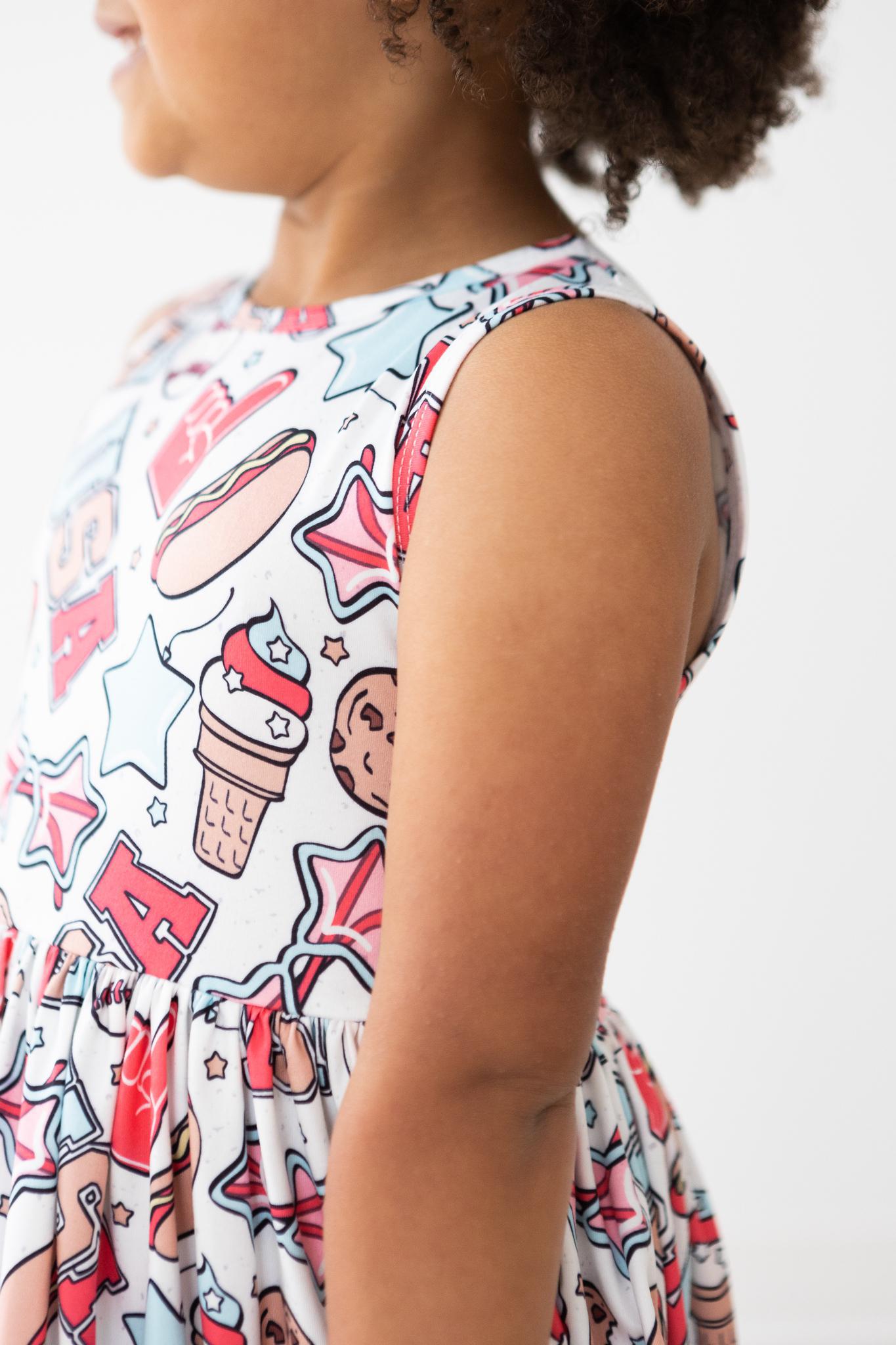 Red, White & BBQ Tank Twirl Dress - Aaria Tees Aaria Tees