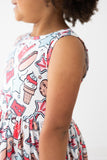 Red, White & BBQ Tank Twirl Dress - Aaria Tees Aaria Tees