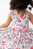 Red, White & BBQ Tank Twirl Dress - Aaria Tees Aaria Tees