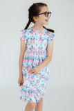 Red, White & Bows Flutter Sleeve Twirl Dress - Aaria Tees Aaria Tees