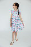 Red, White & Bows Flutter Sleeve Twirl Dress - Aaria Tees Aaria Tees