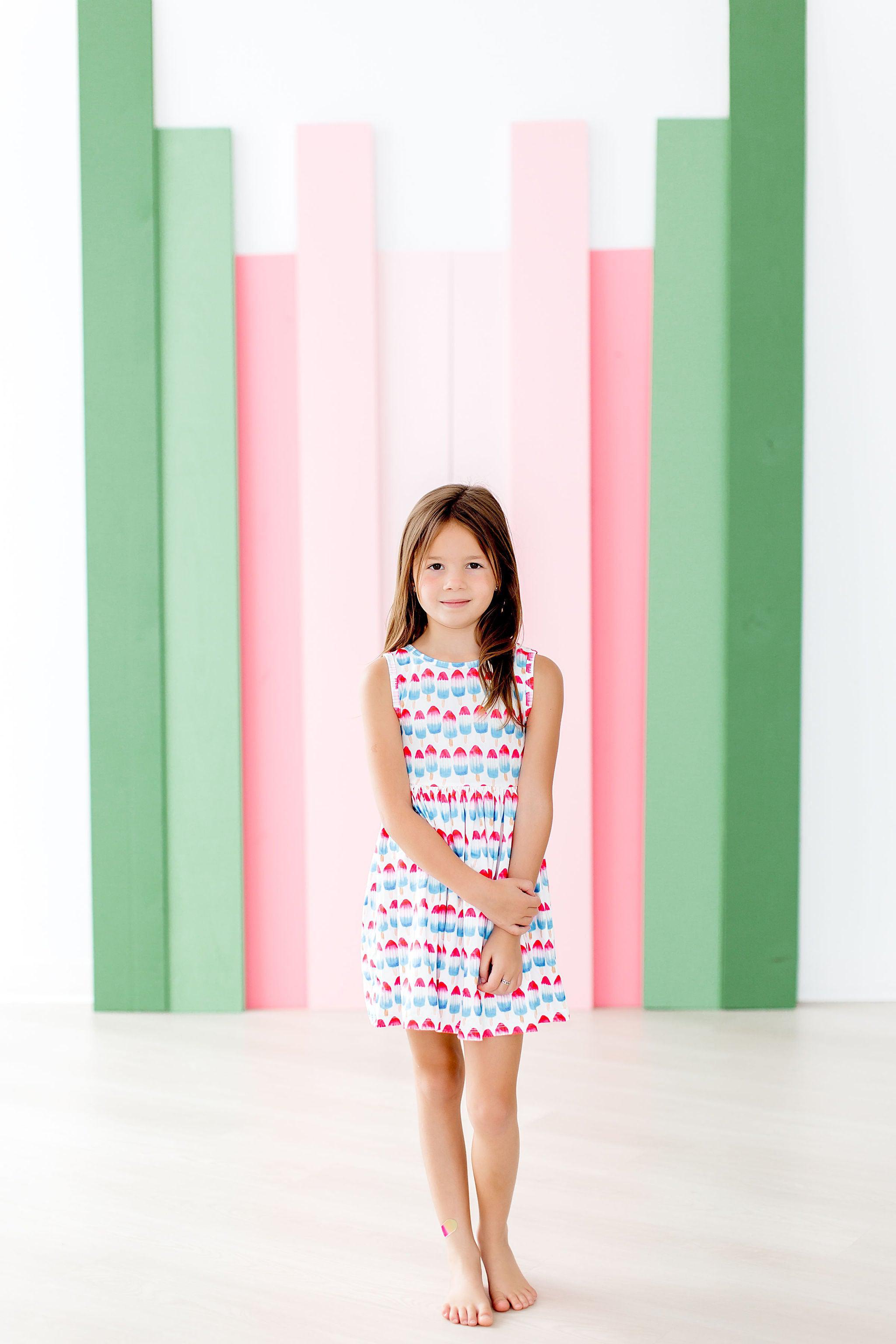 Red, White & Cute Tank Twirl Dress - Aaria Tees Aaria Tees