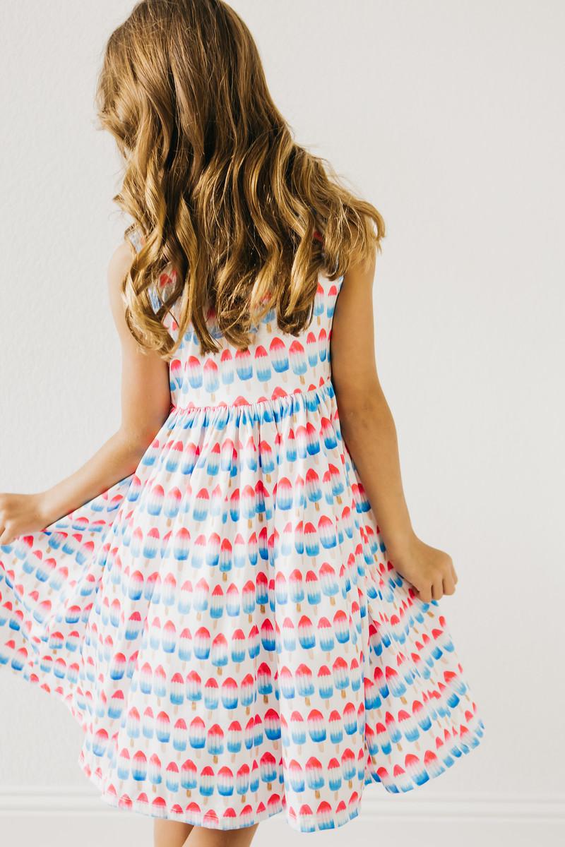 Red, White & Cute Tank Twirl Dress - Aaria Tees Aaria Tees