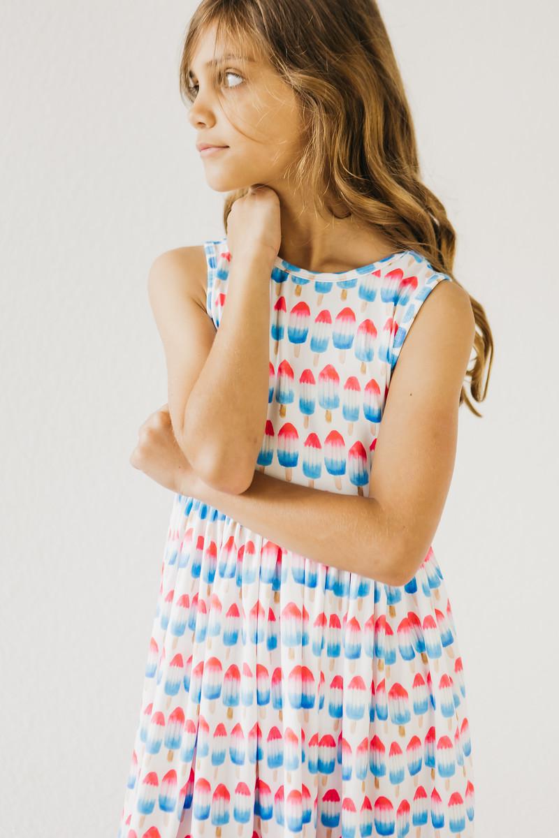 Red, White & Cute Tank Twirl Dress - Aaria Tees Aaria Tees