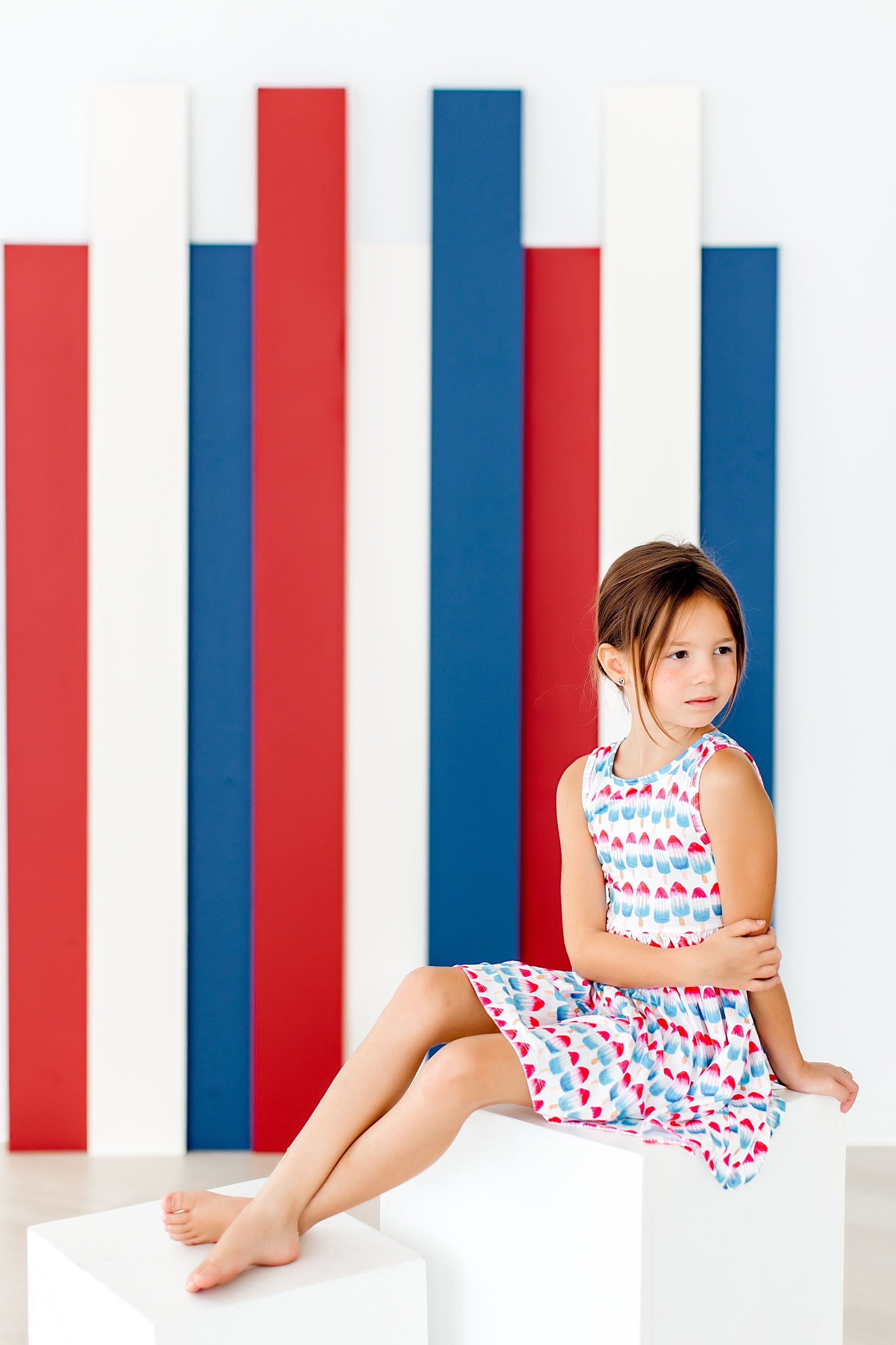 Red, White & Cute Tank Twirl Dress - Aaria Tees Aaria Tees
