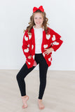 Red/Coconut Heart Cozy Cardigan - Aaria Tees Aaria Tees