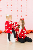 Red/Coconut Heart Cozy Cardigan - Aaria Tees Aaria Tees