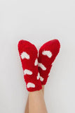 Red/Coconut Heart Cozy Socks - Aaria Tees Aaria Tees