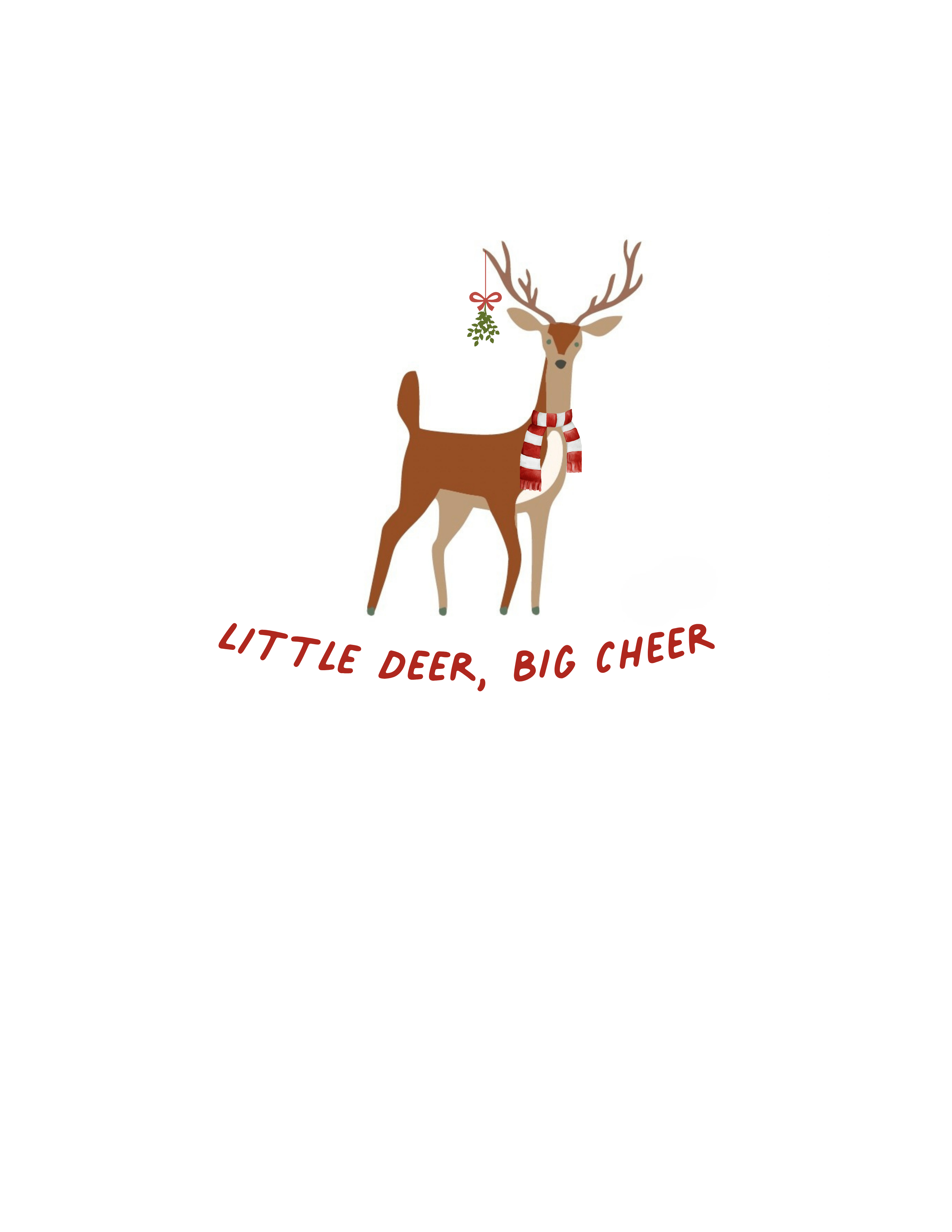 long sleeve graphic bodysuit | little deer big cheer - Aaria Tees Aaria Tees
