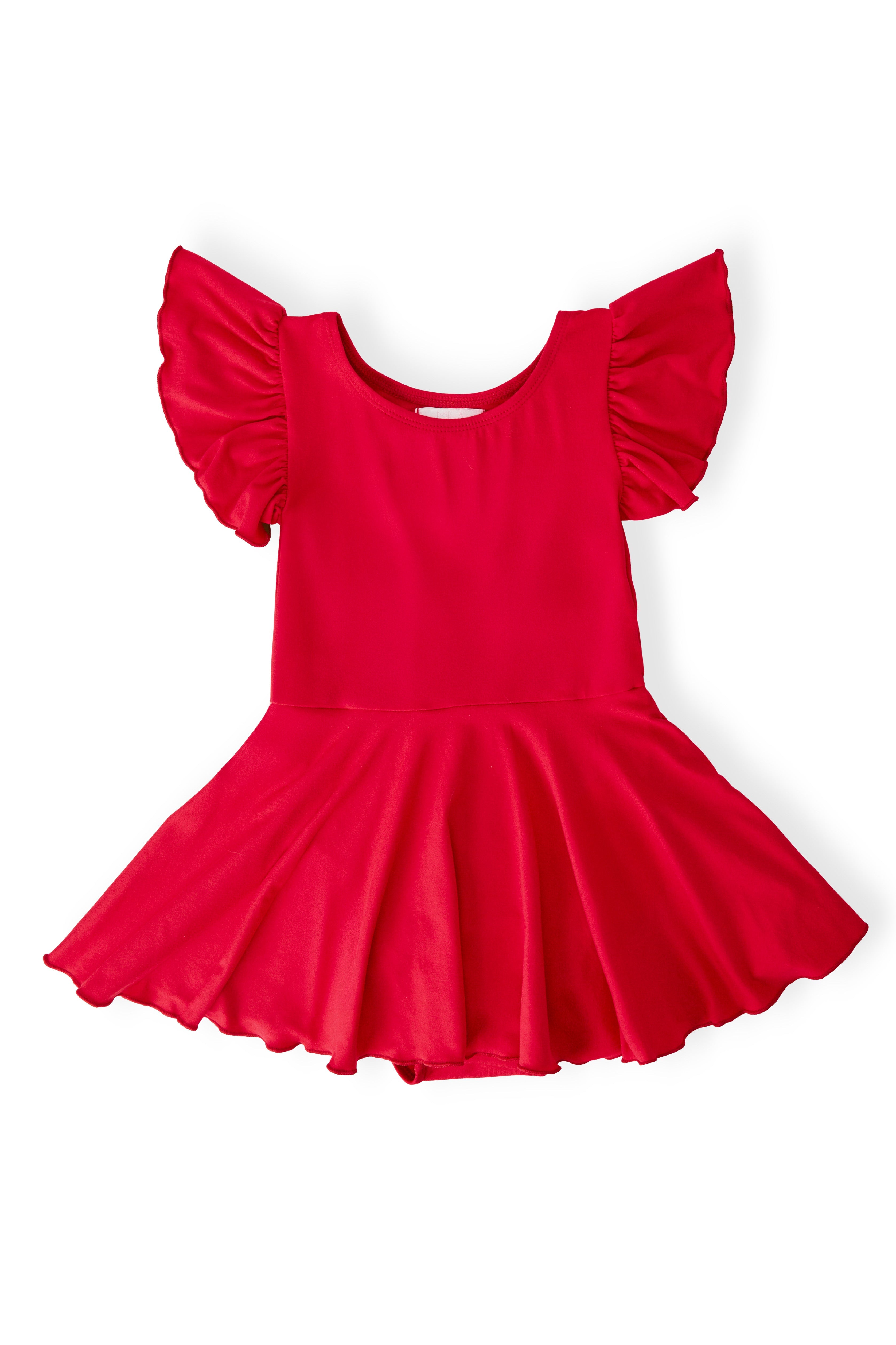 Red S/S Twirl Leotard - Aaria Tees Aaria Tees