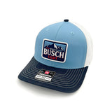 Red White Busch Light Woven Patch Hat Aaria Tees
