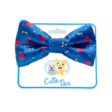 Red, White and Bones American Flag USA Dog Bow Tie Aaria Tees