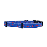 Red, White and Bones American Flag USA Dog Collar Aaria Tees