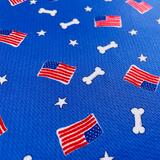 Red, White and Bones American Flag USA Tie On Dog Bandana Aaria Tees