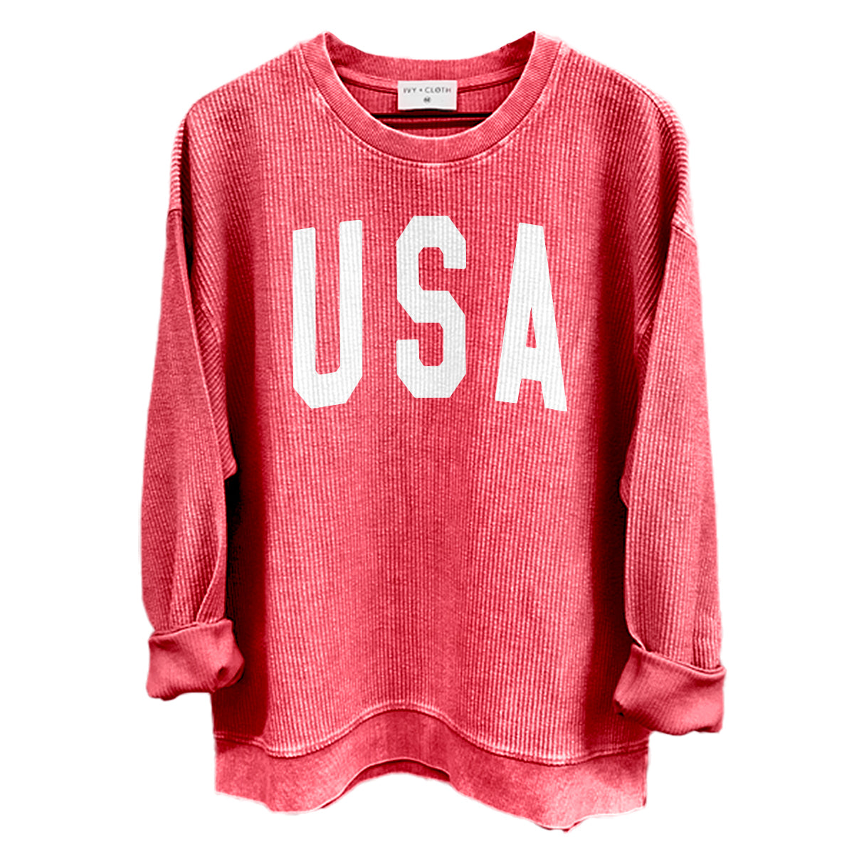 USA Collegiate Solid White (Front) - Aaria Tees