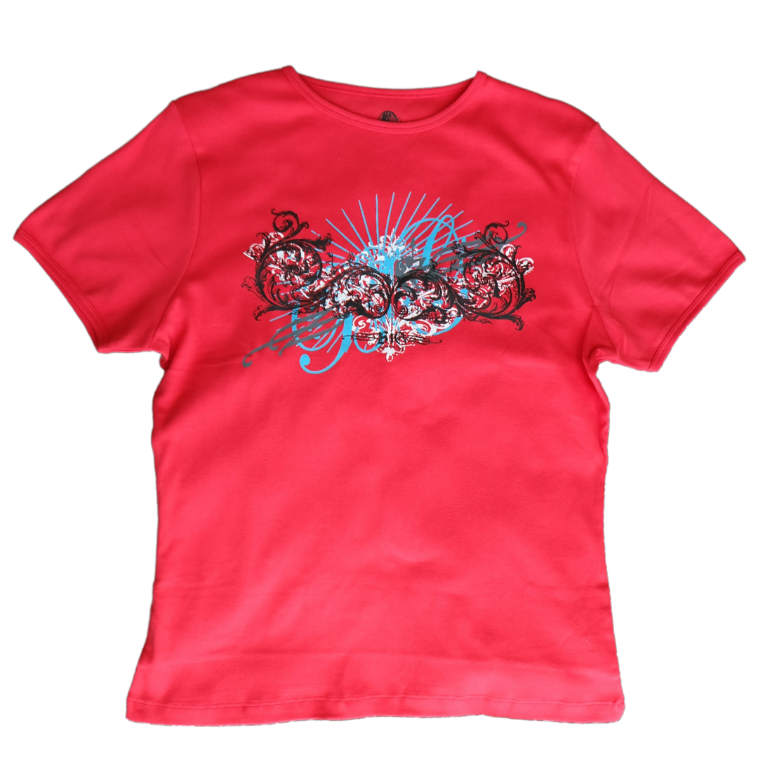 Red, Blue & Black Graphic Tee (Boys Size Large) - Aaria Tees Aaria Tees