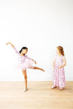 Retro Daydream 3/4 Sleeve Tutu Leotard - Aaria Tees Aaria Tees