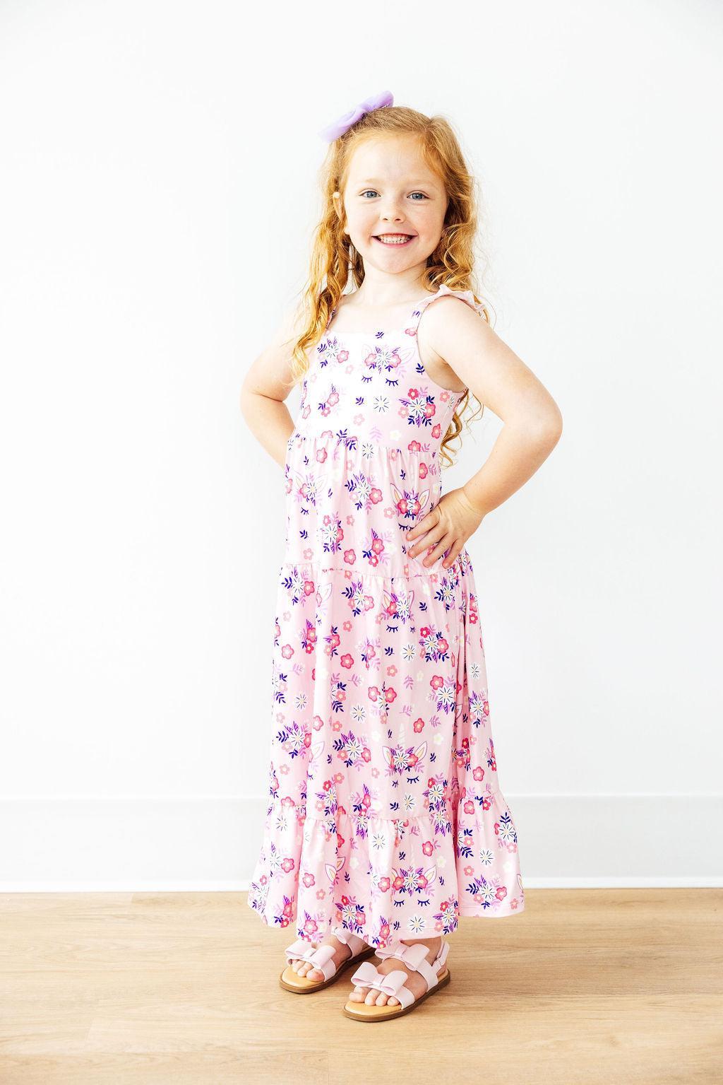 Retro Daydream Ruffle Maxi Dress - Aaria Tees Aaria Tees