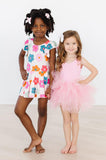Retro Floral S/S Twirl Leotard - Aaria Tees Aaria Tees