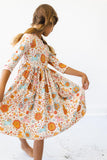 Retro Unicorns 3/4 Sleeve Pocket Twirl Dress - Aaria Tees Aaria Tees