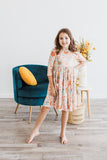 Retro Unicorns 3/4 Sleeve Pocket Twirl Dress - Aaria Tees Aaria Tees