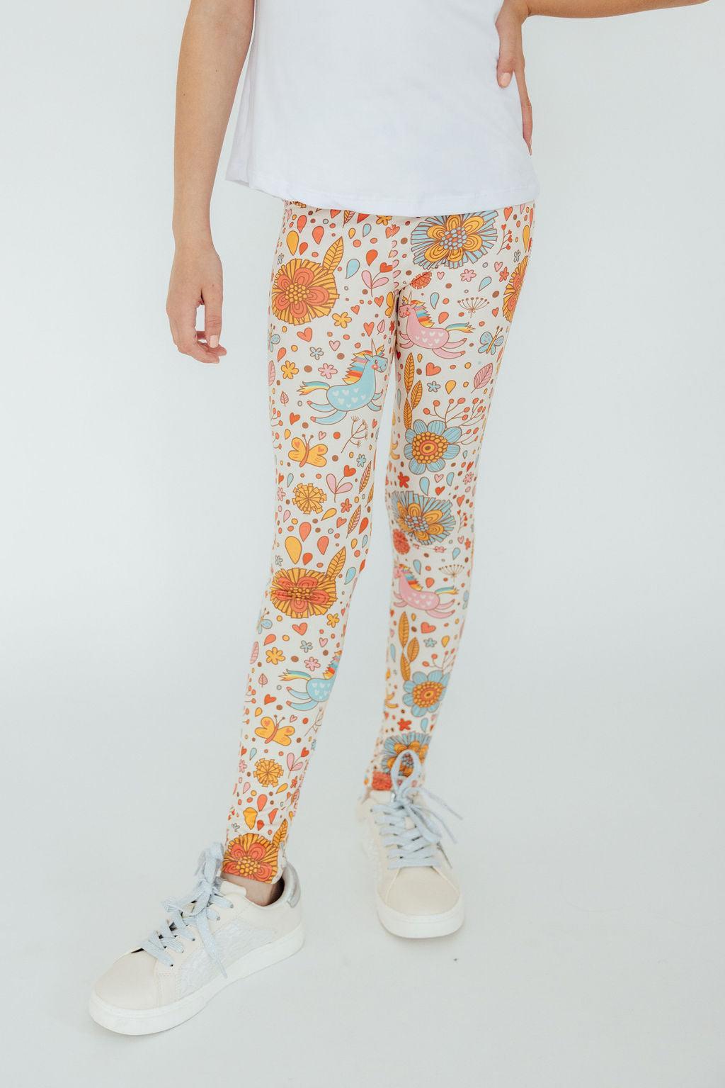 Retro Unicorns Leggings - Aaria Tees Aaria Tees