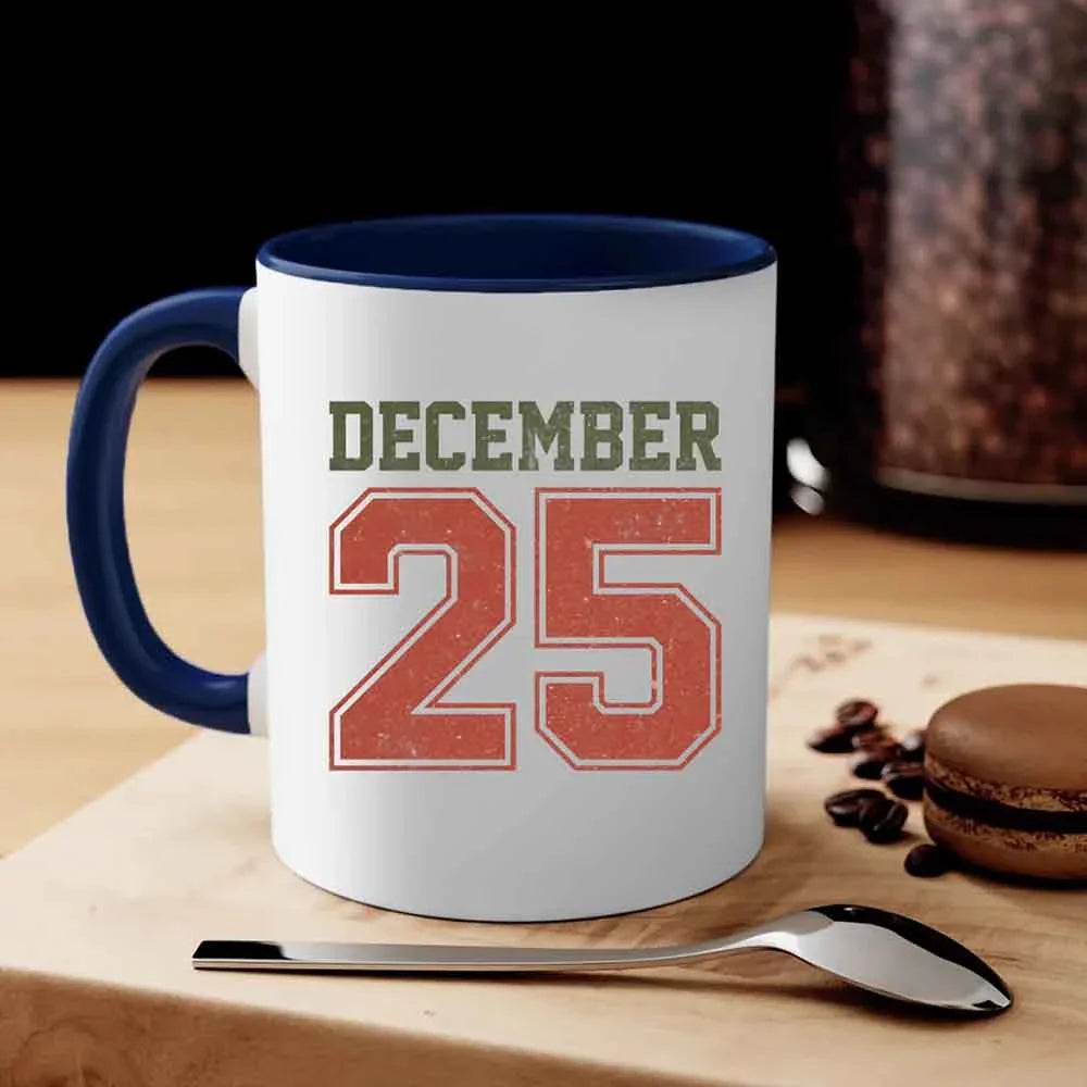 Retro Christmas Holiday Coffee Mug – Festive Vintage December 25 - Aaria Tees Aaria Tees