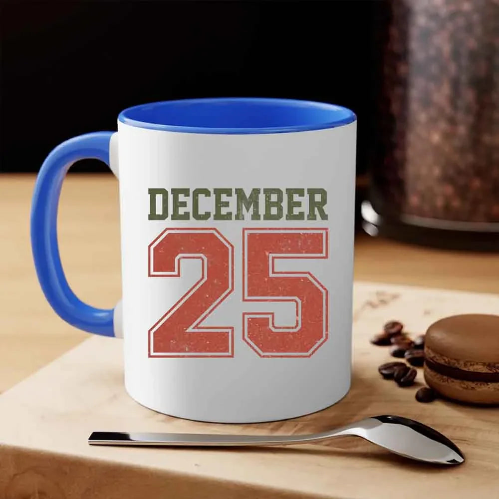 Retro Christmas Holiday Coffee Mug – Festive Vintage December 25 - Aaria Tees Aaria Tees