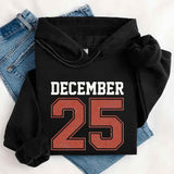 Retro Christmas Hoodie DECEMBER 25 – Festive Holiday Wear - Aaria Tees Aaria Tees