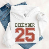 Retro Christmas Hoodie DECEMBER 25 – Festive Holiday Wear - Aaria Tees Aaria Tees